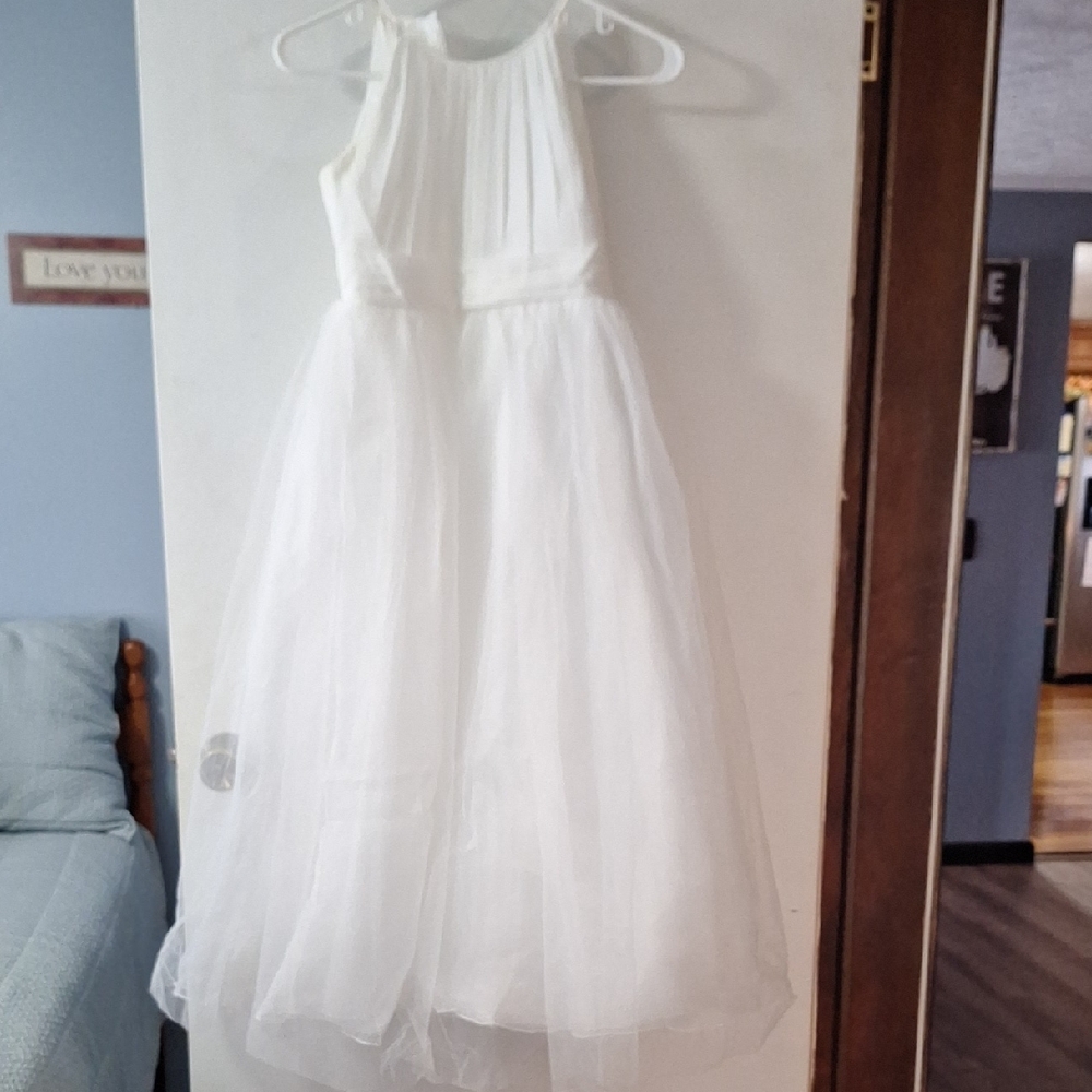 Elegant White Kids Formal Dress